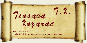 Tiosava Kozarac vizit kartica